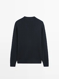 100% cotton cable-knit sweater