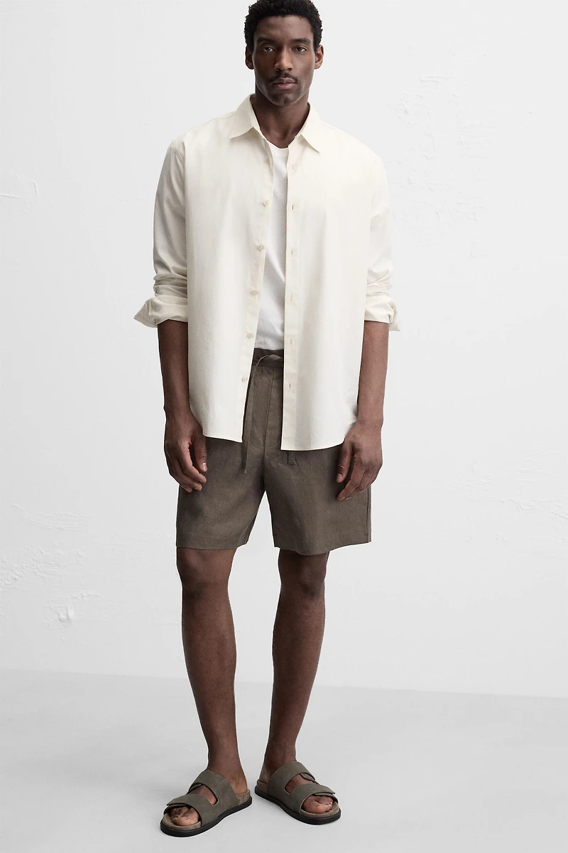 100% LINEN SHORTS