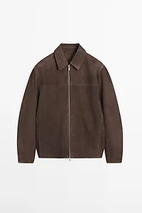 Suede leather jacket