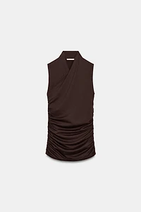 DRAPED RUCHED TOP