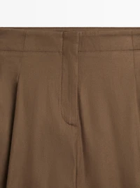 High-waist wide-leg trousers
