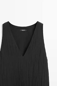 Flowing pleated midi dress