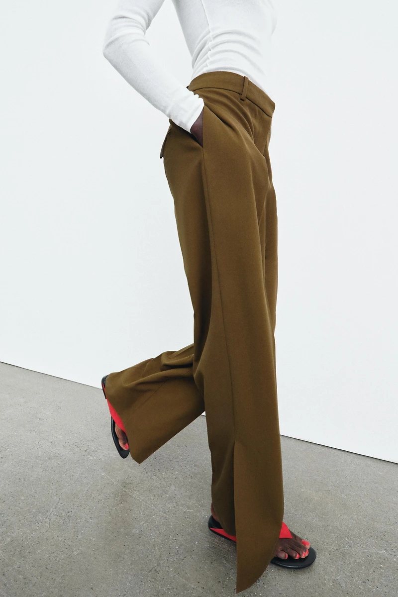 ZW COLLECTION VENTED STRAIGHT LEG PANTS