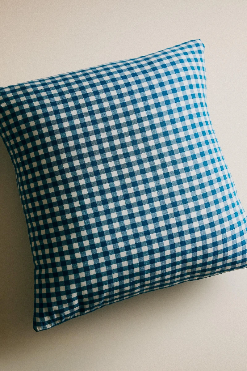 KIDS' CHECKERED CHIFFON PILLOWCASE