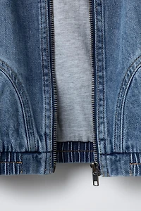 HOODED DENIM JACKET