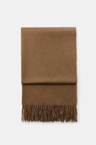 PLAIN FRINGED SCARF