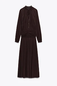 RUCHED LONG DRESS