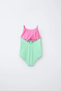 6-14 YEARS/ KNOTTED CUT-OUT SWIMSUIT