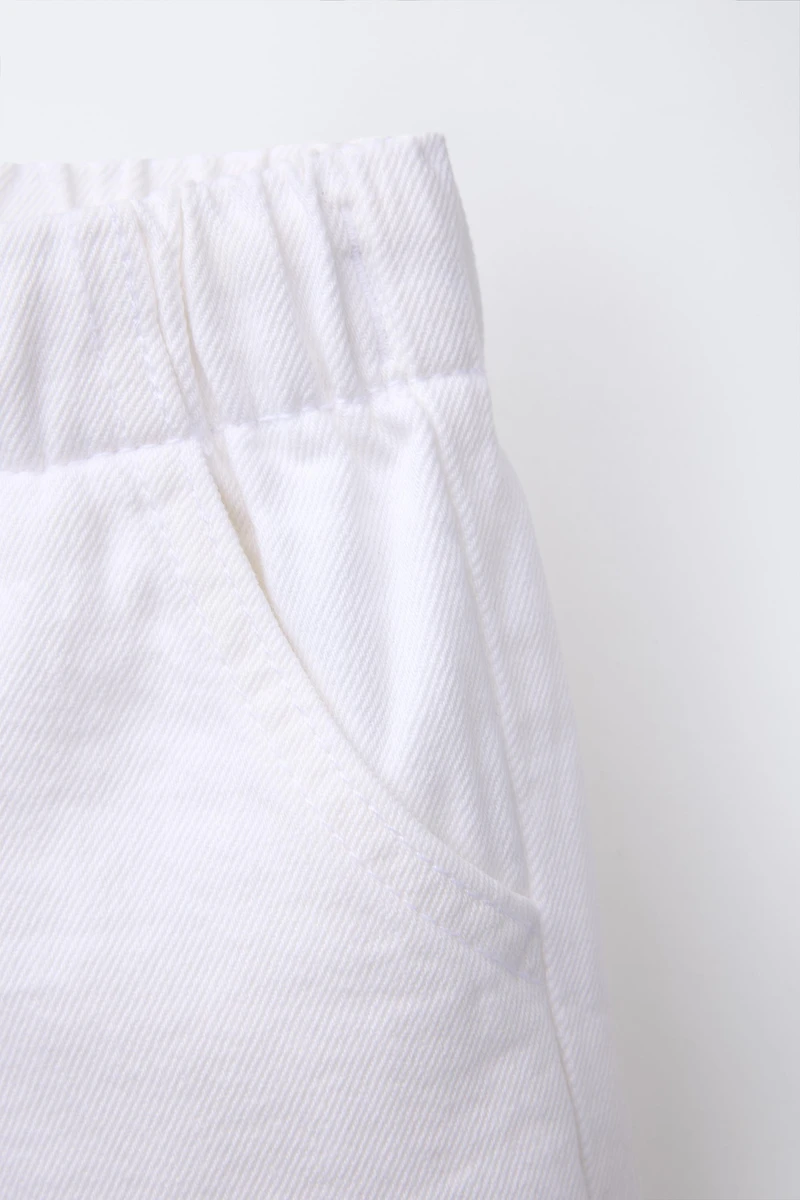 ELASTIC DENIM SHORTS