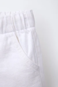 ELASTIC DENIM SHORTS