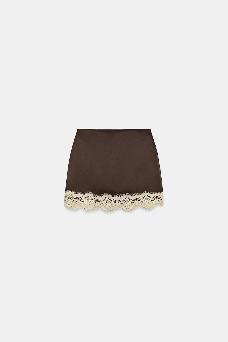 JUPE-PANTALON À BAS DENTELLE