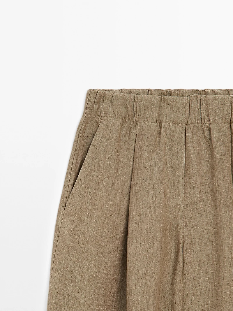 Flowing 100% linen trousers