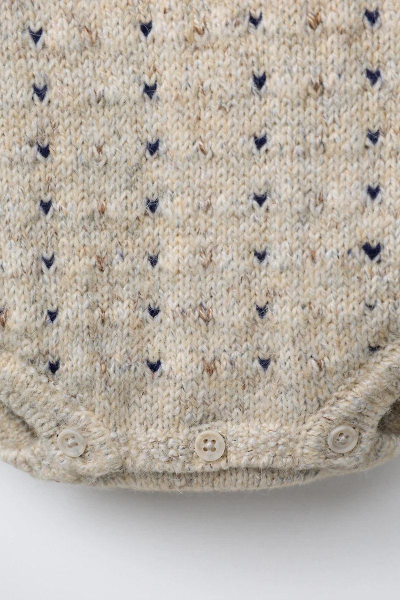 BODY EN MAILLE ÉTOILES ET RENNES