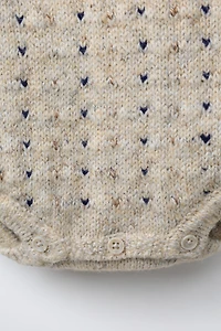 BODY EN MAILLE ÉTOILES ET RENNES