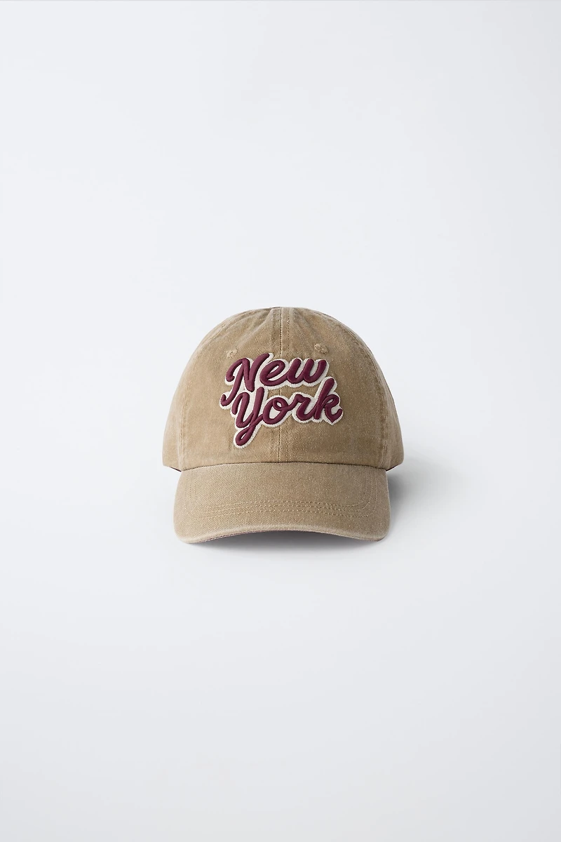 NEW YORK TEXT VARSITY CAP