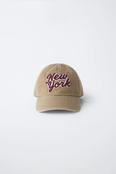NEW YORK TEXT VARSITY CAP