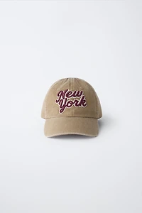 NEW YORK TEXT VARSITY CAP
