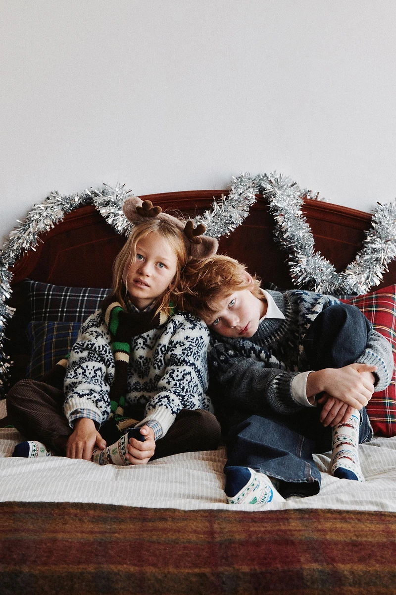 PRINTED WOOL BLEND JUMPER