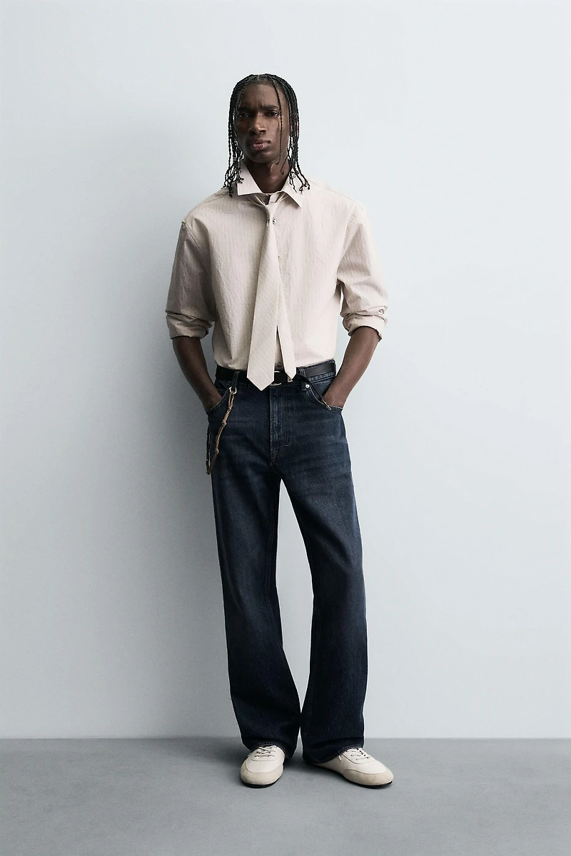 COMBINATION STRIPED TIE SHIRT