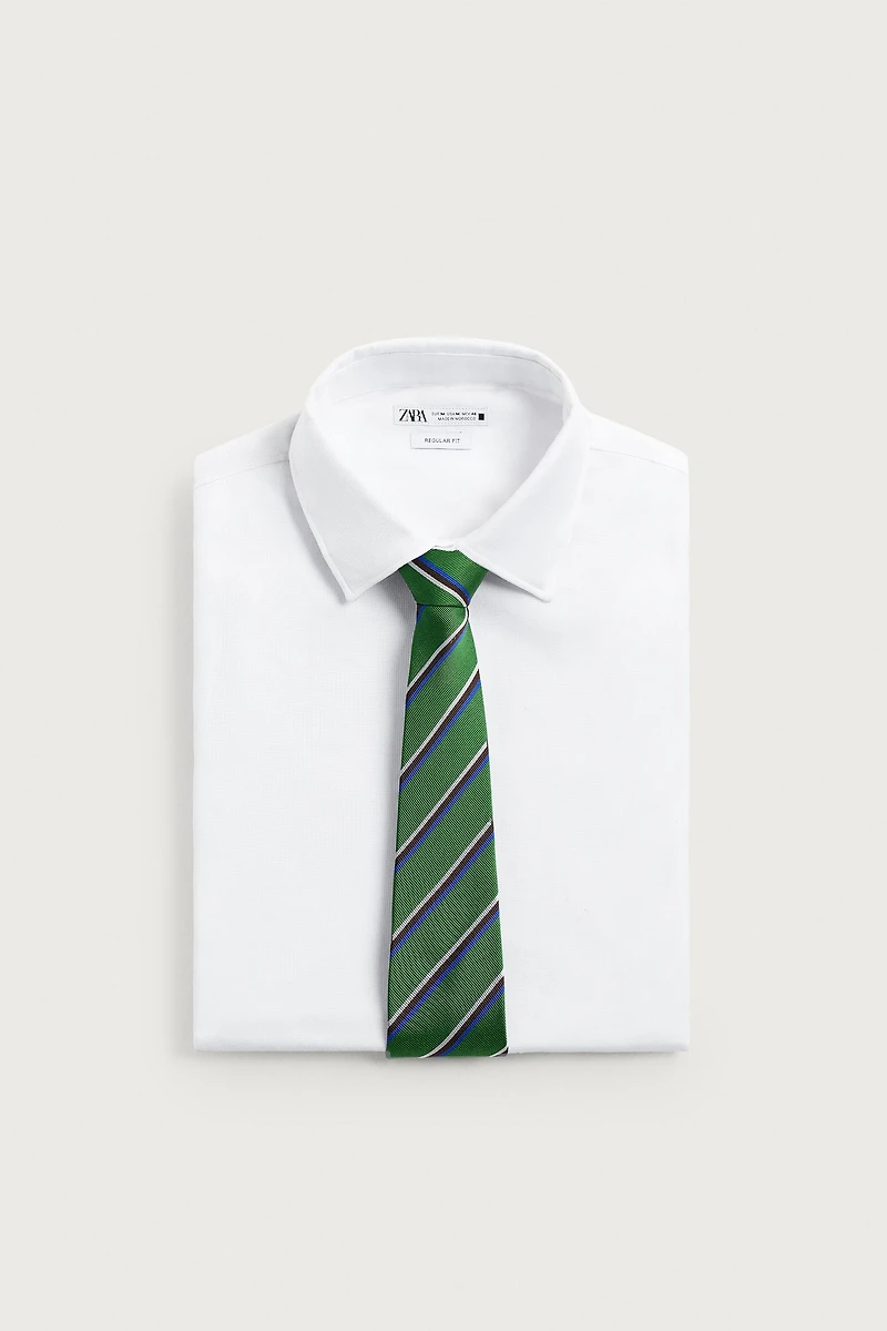 100% SILK STRIPED TIE