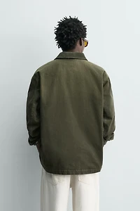 WASHED COMBINATION COLLAR JACKET