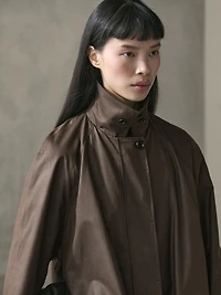 Long parka with pocket details