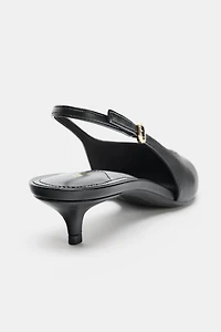 KITTEN HEEL SLINGBACK SHOES