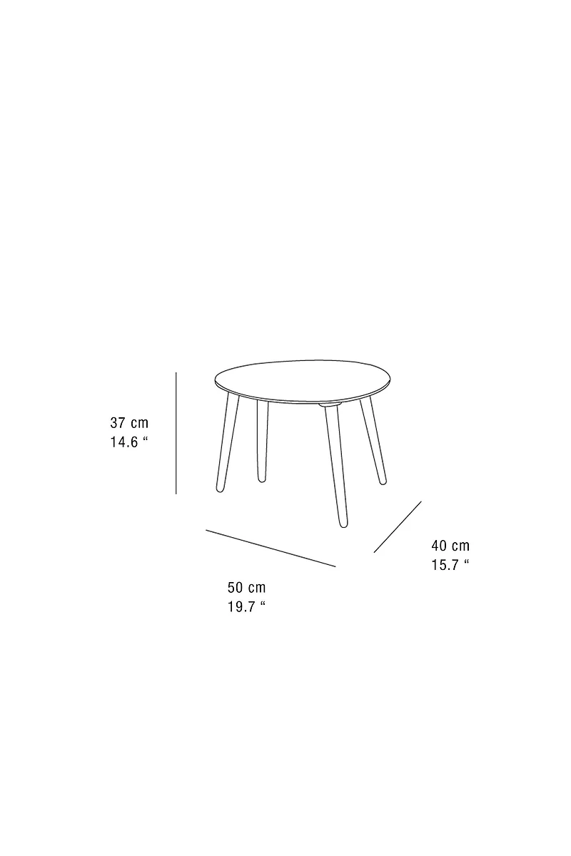 TABLE BASSE EN BOIS BISELÉE