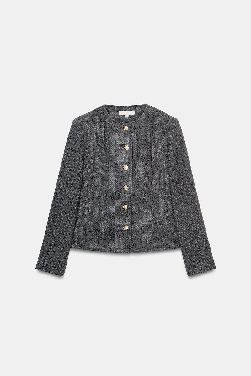 VESTE AJUSTÉE COL ROND