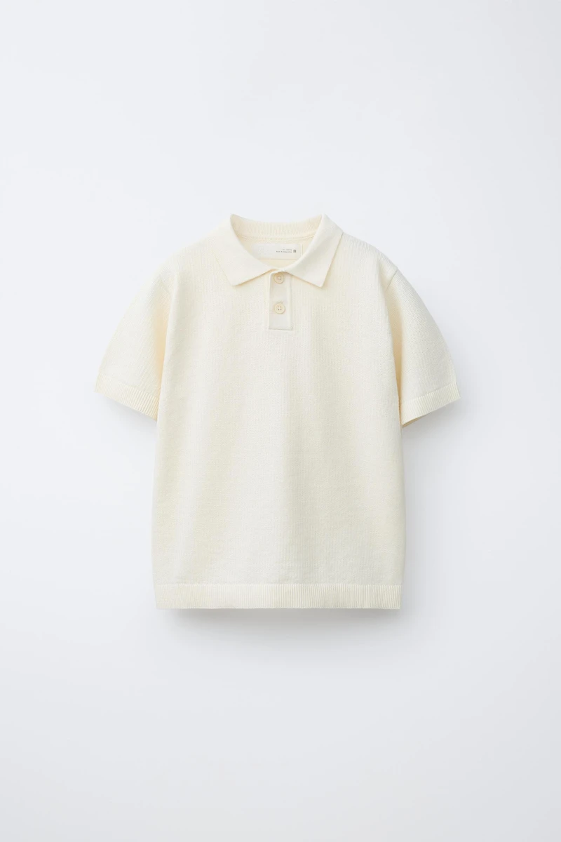 PLAIN TEXTURED POLO SHIRT