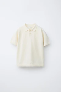 PLAIN TEXTURED POLO SHIRT