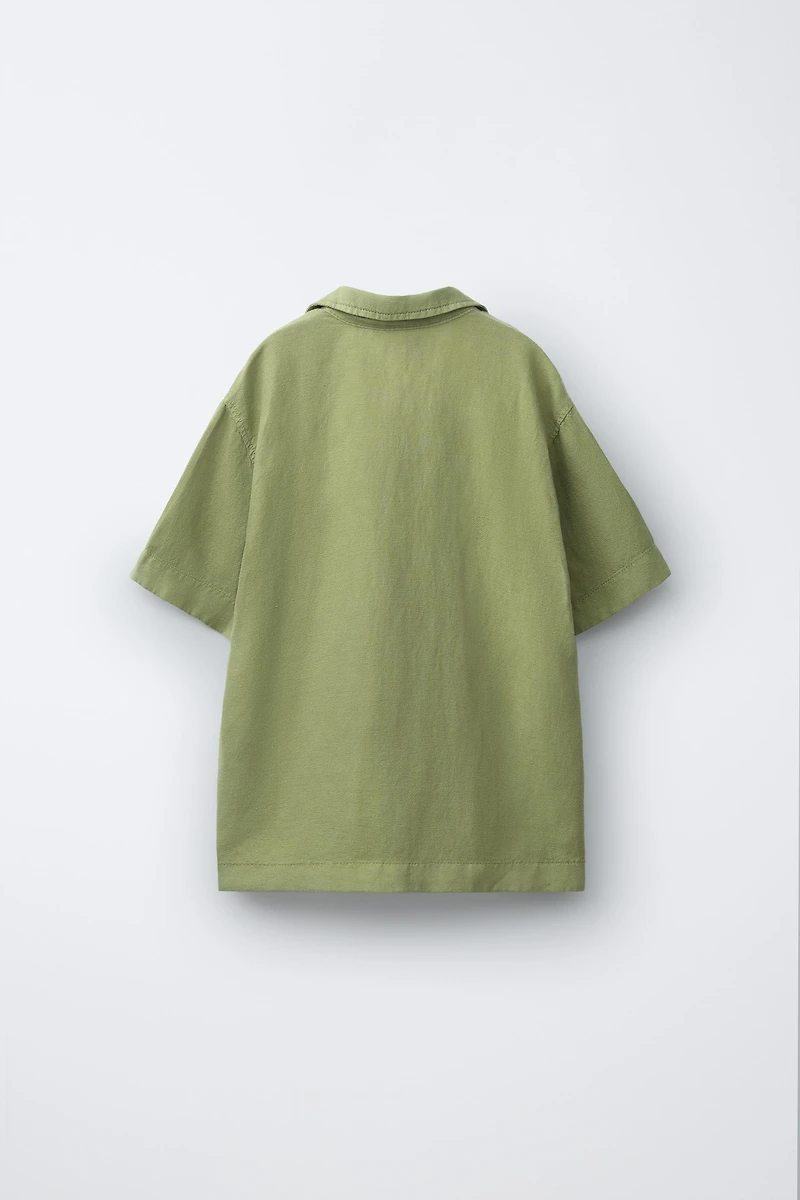 FLUID LINEN BLEND SHIRT