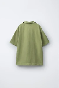 FLUID LINEN BLEND SHIRT