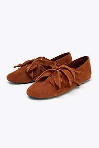 BALLERINES FLEUR EN CUIR