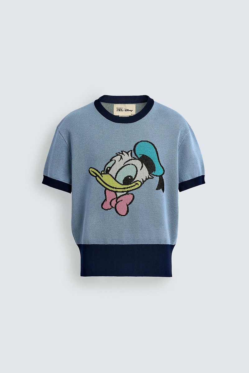 DONALD DUCK KNIT T-SHIRT HARRY LAMBERT FOR ZARA X DISNEY