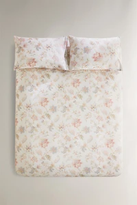 FLORAL PRINT SATEEN DUVET COVER