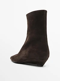 Wedge heeled ankle boots
