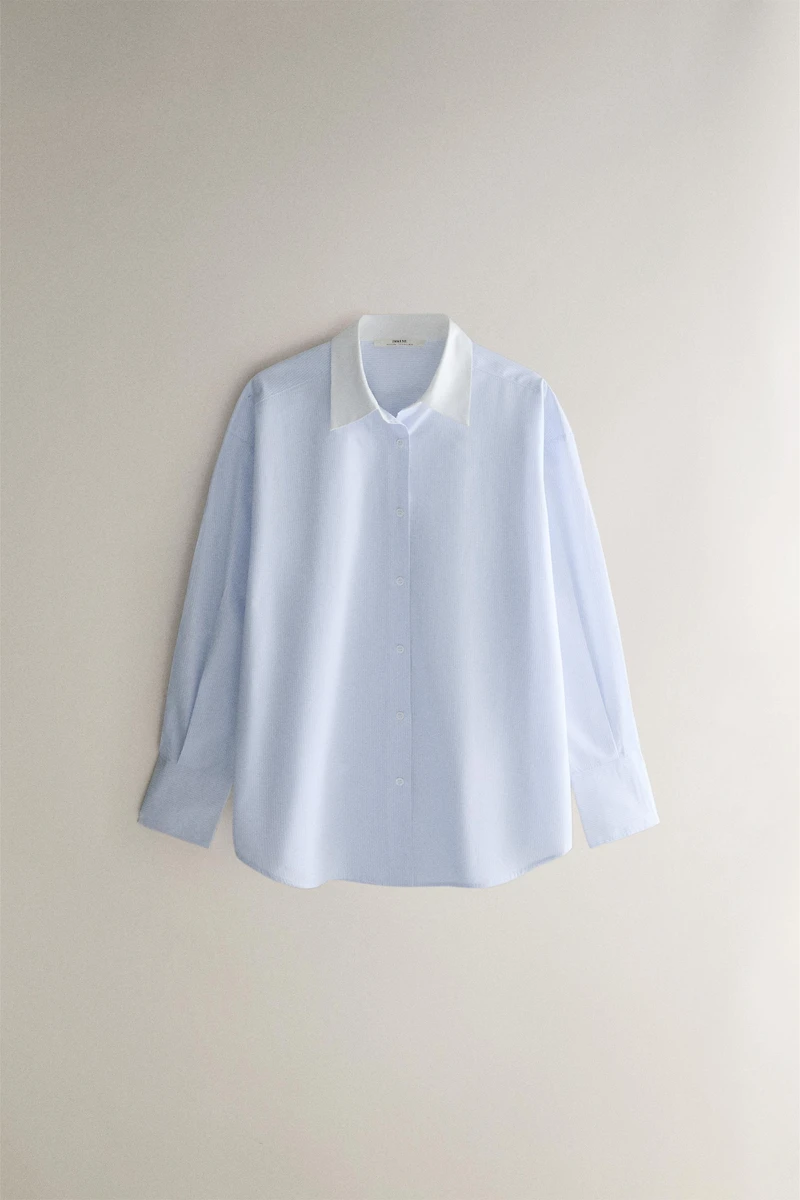 CHEMISE CACHE-COU À RAYURES