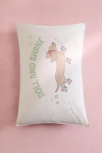 CHILDREN'S SKATING DOG PILLOWCASE