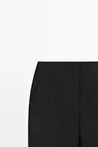 Flowing straight-leg linen trousers