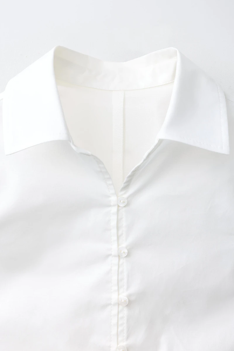 FITTED RUCHED SHIRT