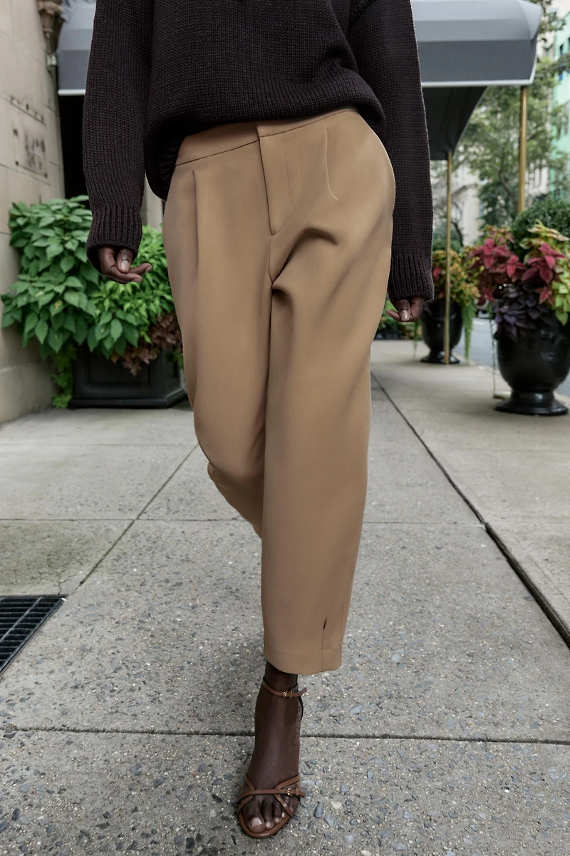 PANTALON CAROTTE PLIS