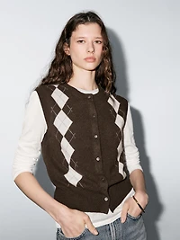 Cardigan losangé