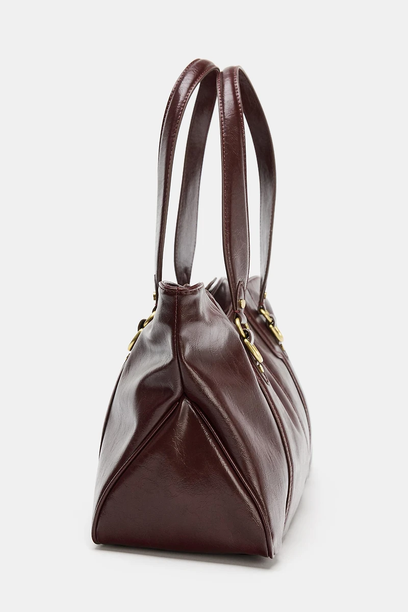 METAL DETAIL SHOULDER BAG