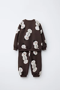 SNOWMEN PRINT JOGGING SET