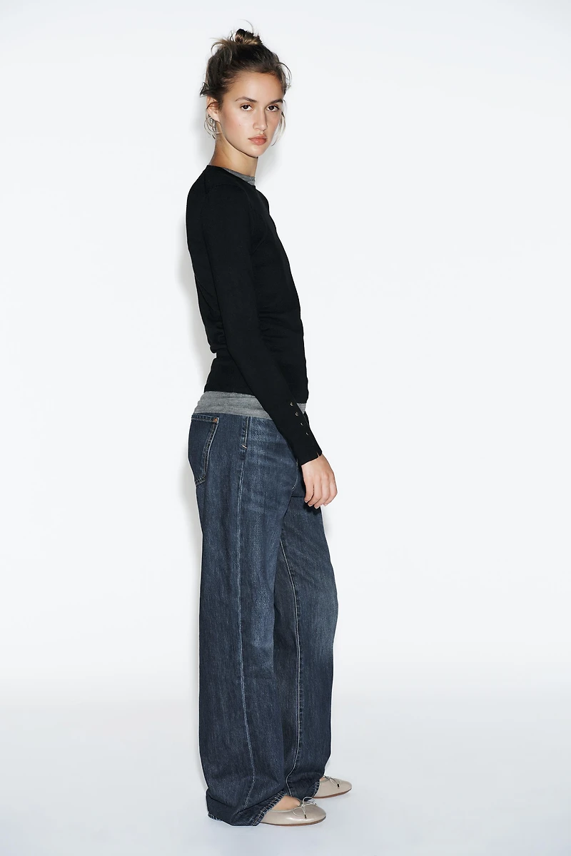 BASIC PLAIN KNIT SWEATER