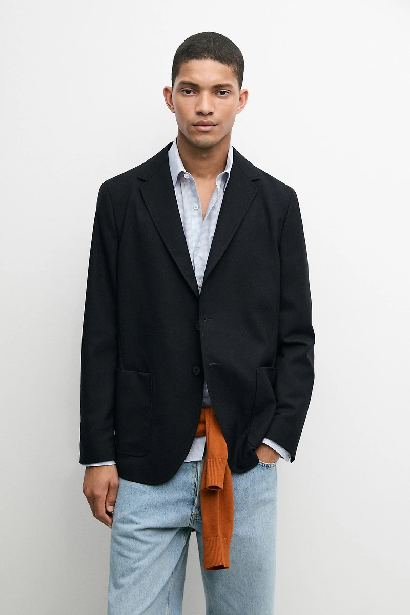 Blazer en laine froide