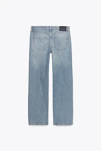 ZW COLLECTION MID-RISE STRAIGHT LEG STRIPE JEANS