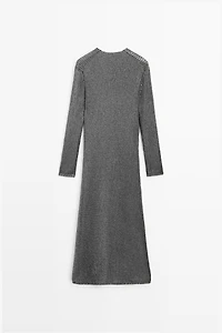 Long metallic knit dress - STUDIO