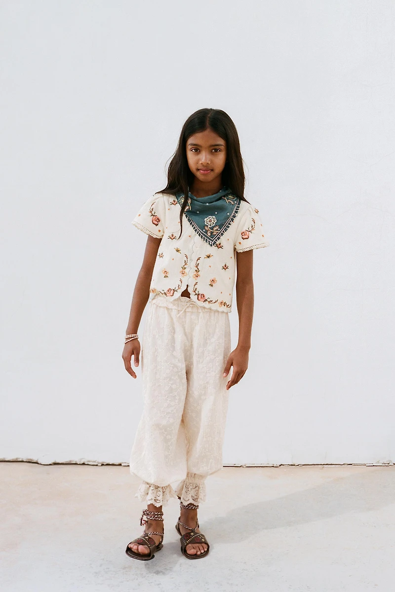 PANTALON BOUFFANT BRODÉ